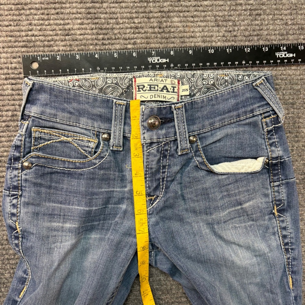Ariat REAL Denim Womens 25S Mid Rise Bootcut Jeans Medium Wash Western Stretch - Picture 4 of 7
